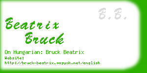 beatrix bruck business card